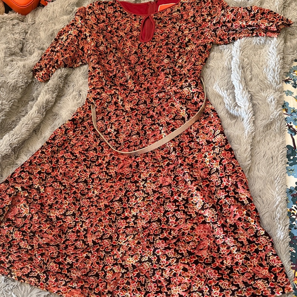ModCloth velvet floral dress.